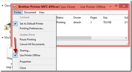 Brother MFC 495cw Printer Online