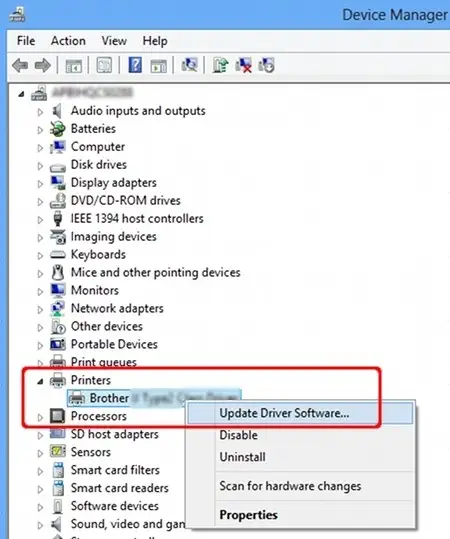 brother mfc-495cw not printing