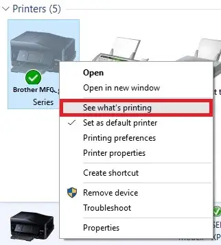 brother mfc 495cw won't print