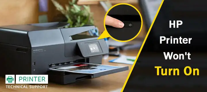 hp printer won't turn on