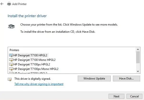 hp designjet driver for windows 10