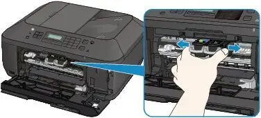 canon printer cartridge won't move
