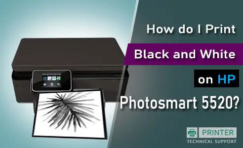 hp photosmart 5520 print black only