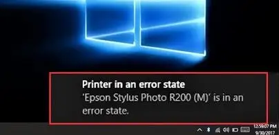 hp printer in error state