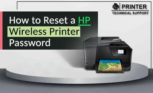 how to reset hp wireless printer password