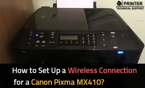 set up wifi connection on canon pixma mx410