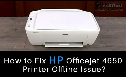 hp officejet 4650 printer offline