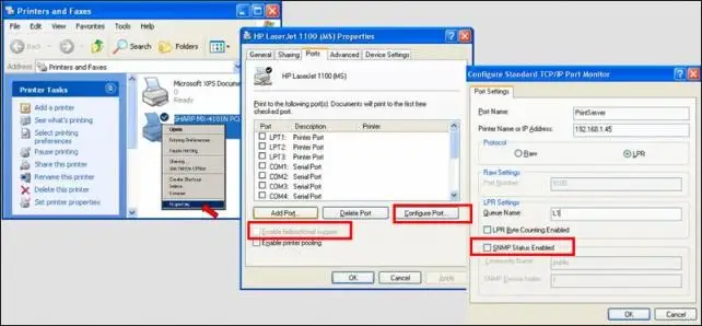 network printer offline error on windows 7
