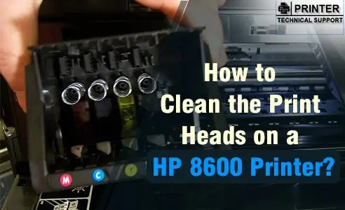 clean the print heads on a hp 8600 printer