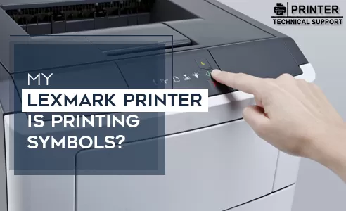 lexmark printer printing symbols
