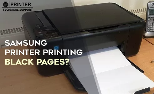 samsung printer printing black pages
