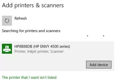 Connect Printer in Windows 10