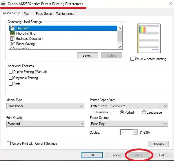 Clear a Canon Printer with Error Codes