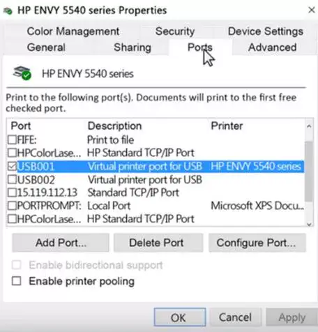 hp 5000 printer offline