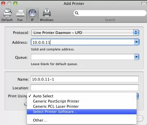 how to connect lexmark printer to mac