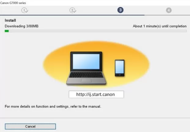 connect Canon G7020 printer to WiFi
