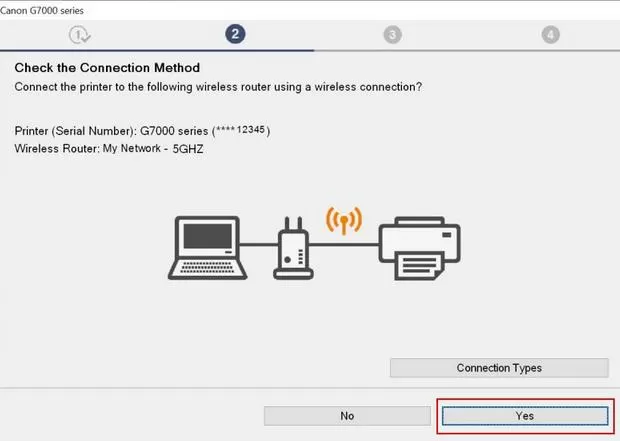 Canon G7020 wireless setup