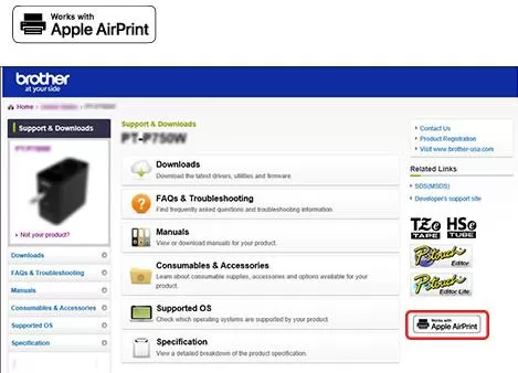 brother printer airprint not working