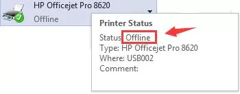 hp deskjet 3700 printer offline