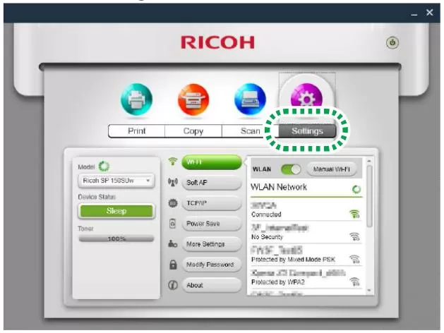 how to connect ricoh printer to computer