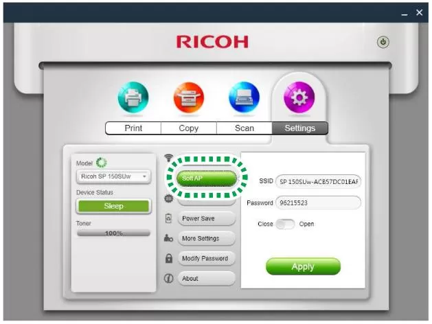 how to connect ricoh printer to computer via usb