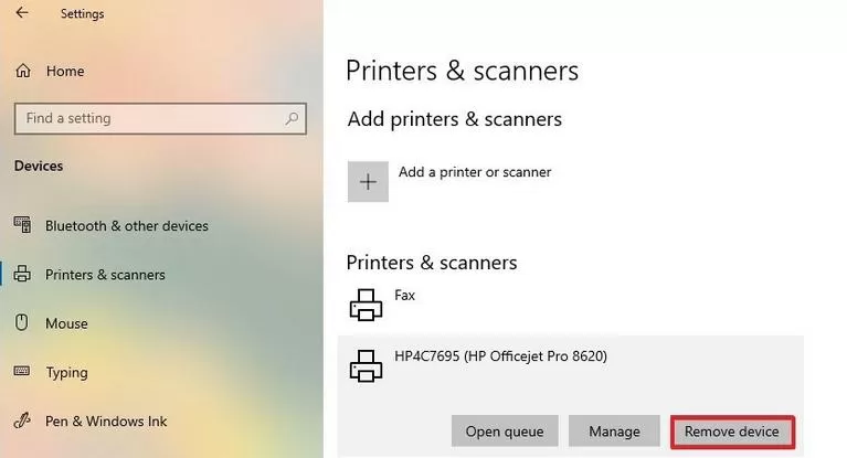 rinter Error Unsupported Protocol