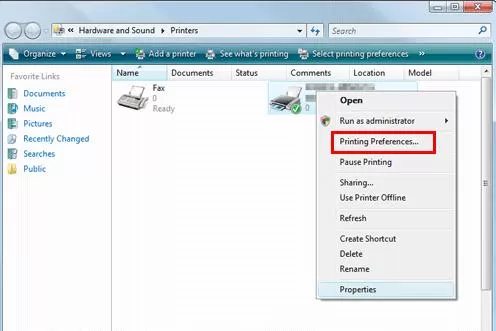 Printer Error Unsupported Protocol