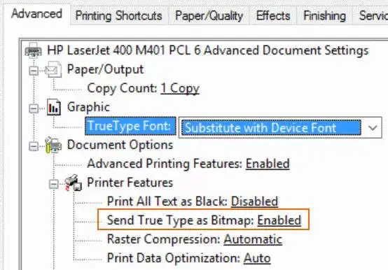Printer Error Unsupported Protocol