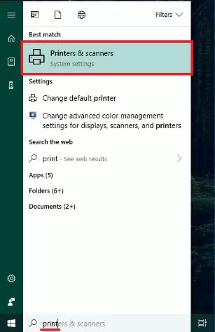 Set Default Printer in Windows 10