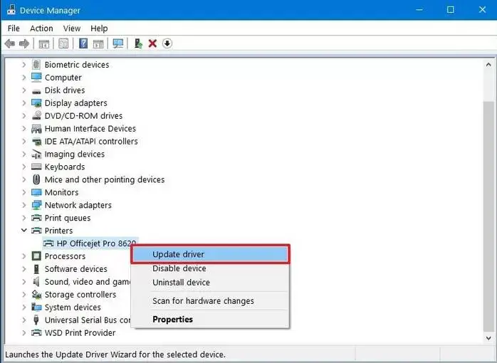 Your Printer has Experienced an Unexpected Configuration Problem 0x8007007e