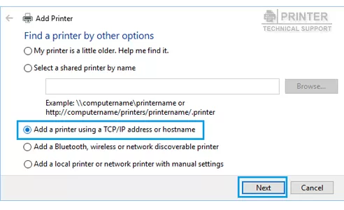 Add a Printer Using IP Address in Windows 8