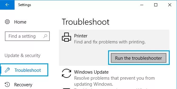 printer error 0x00000709 windows 10