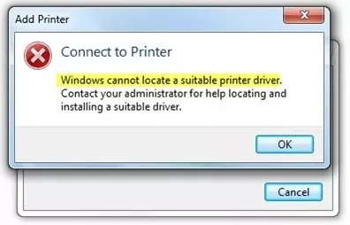Fix Windows can't Locate a Suitable Printer Driver