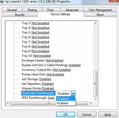 Convert PostScript Files on the Printer