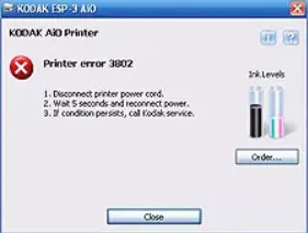 Resolve Kodak Printer Error 3802