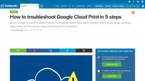 Here are the Five Steps to Troubleshoot Google Cloud Print