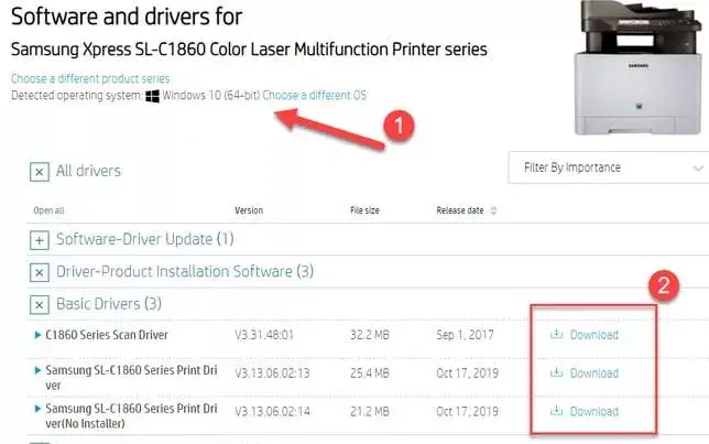 samsung printer not working