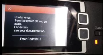 0xf3 epson error