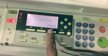 ricoh printer stuck on processing