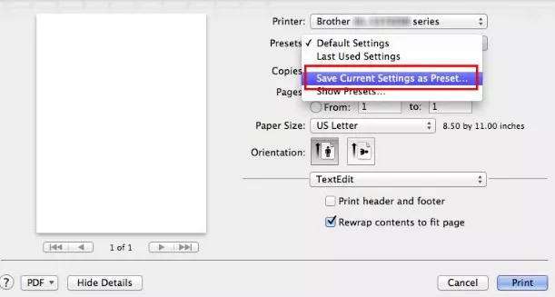 print in black and white on mac word