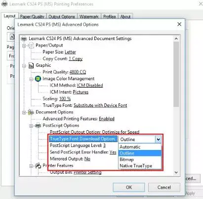 lexmark printer keeps printing symbols