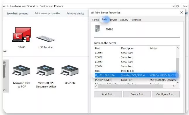 printer has no ip address