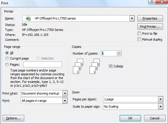 Adjust your number of copies from the document