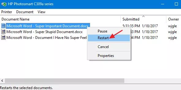 hp printer stuck on processing