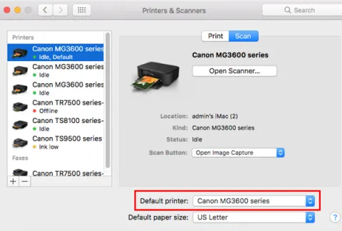 how to connect a canon printer to a mac