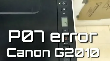 Canon G2010 P07 Light Blinking Error