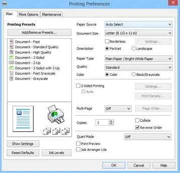 Printer scaling issues