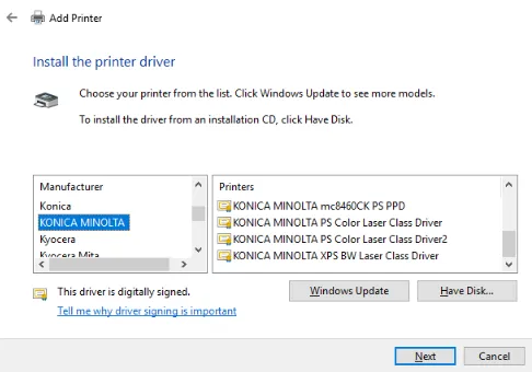 Printer Error Code 0x00000bc4 in Windows 10