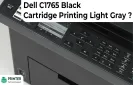 Dell C1765 Black Cartridge Printing Light Gray