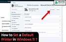 How to Set a Default Printer in Windows 11
